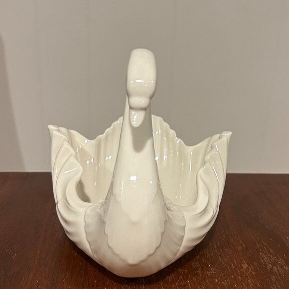 LARGE LENOX VINTAGE PORCELAIN SWAN trinket dish - Picture 2 of 5